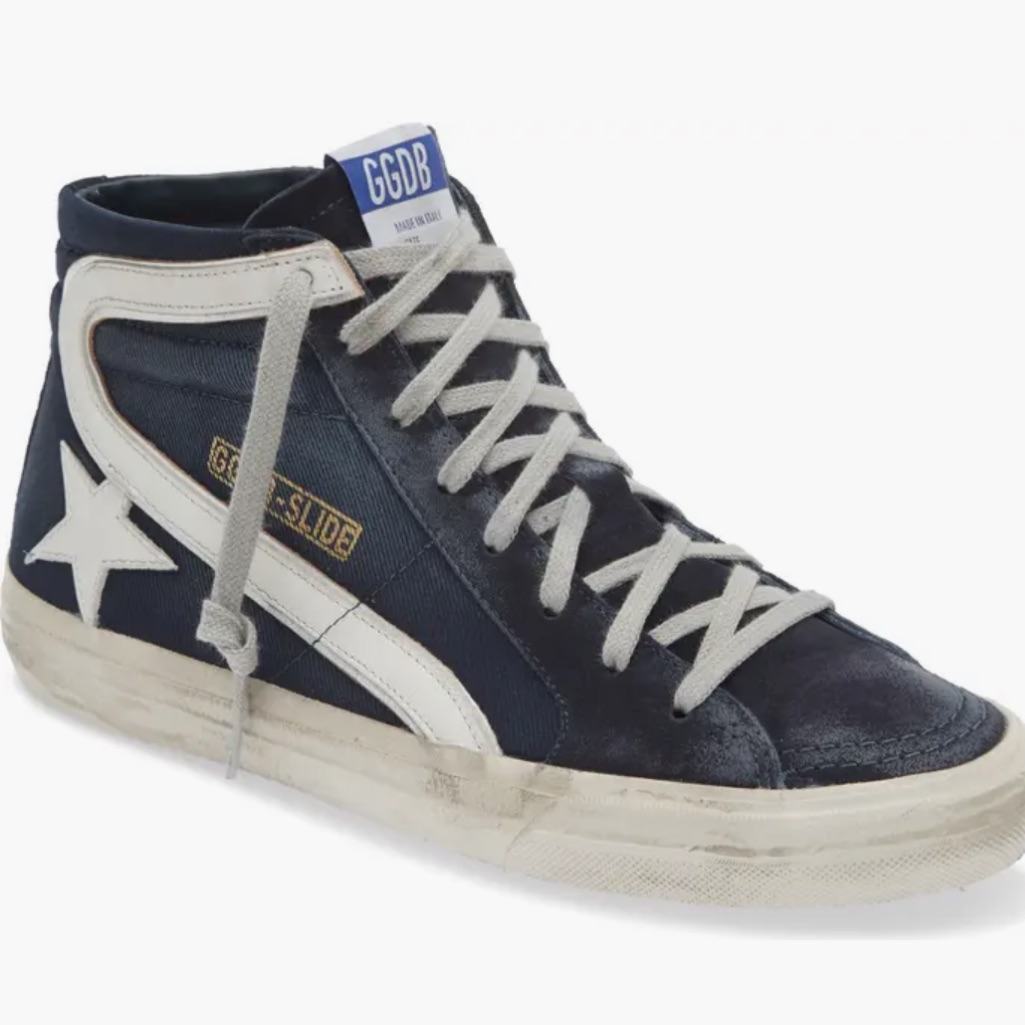 Golden Goose Slide Denim High Top Sneaker